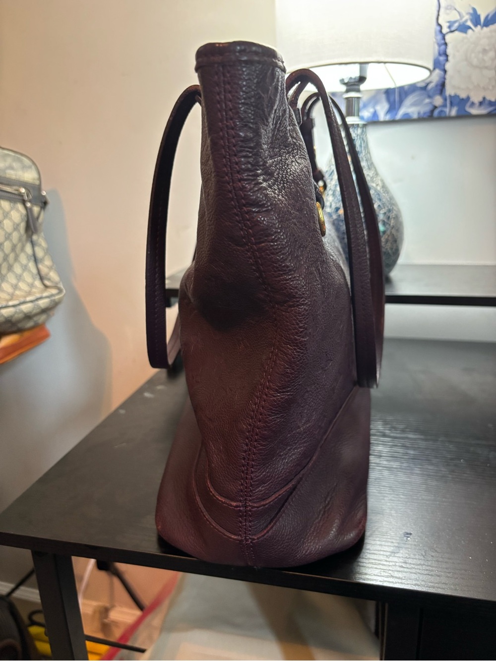 Authentic Louis Vuitton Citadine Empriente Leather Bag W/Dust Bag- Aube Purple - Picture 2 of 16